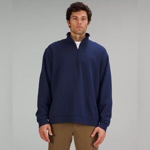 Lululemon French Terry Oversized Golf Half Zip Sweatshirt Mens Large Night Sea
